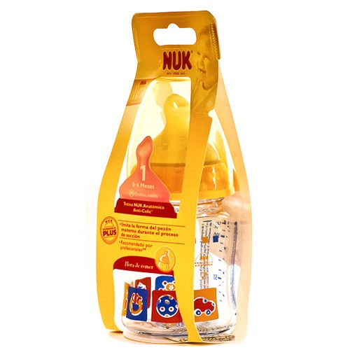 Nuk First Choice biberón cristal y látex 120ml