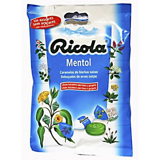 Ricola caramelos con sabor a mentol sin azúcar 70g